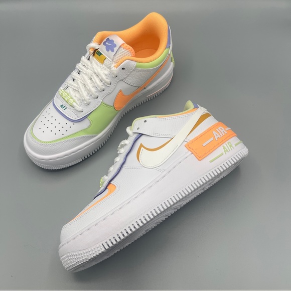 Nike AIR FORCE 1 SHADOW CASUAL SHOES MULTI-COLOR/ WHITE/WOMEN - Picture 6 of 16